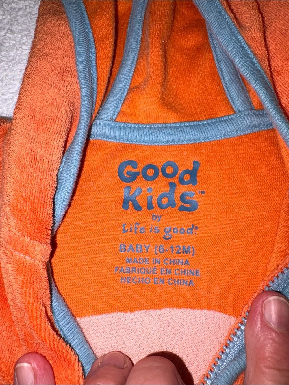 Life is good kids Hooded Jacket Short-Sleeve Bodysuit Set Terry cloth zebra 6/12
